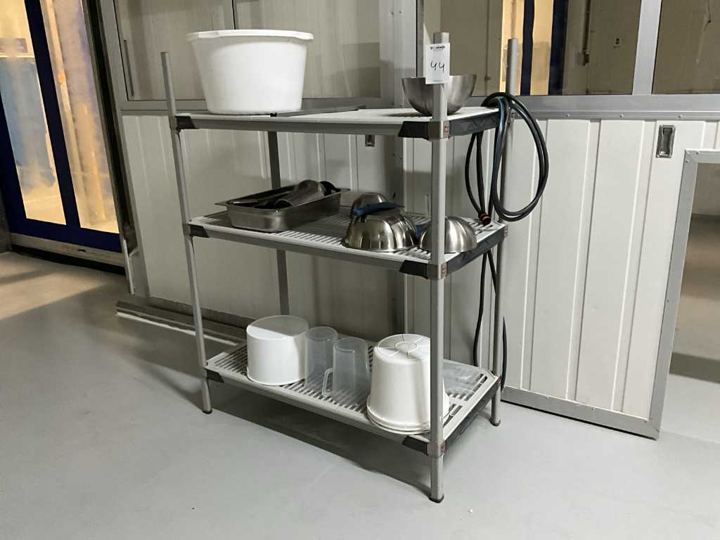 MetroMax catering rack with kitchen utensils