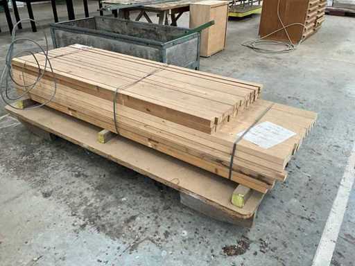 Série de poutres en bois