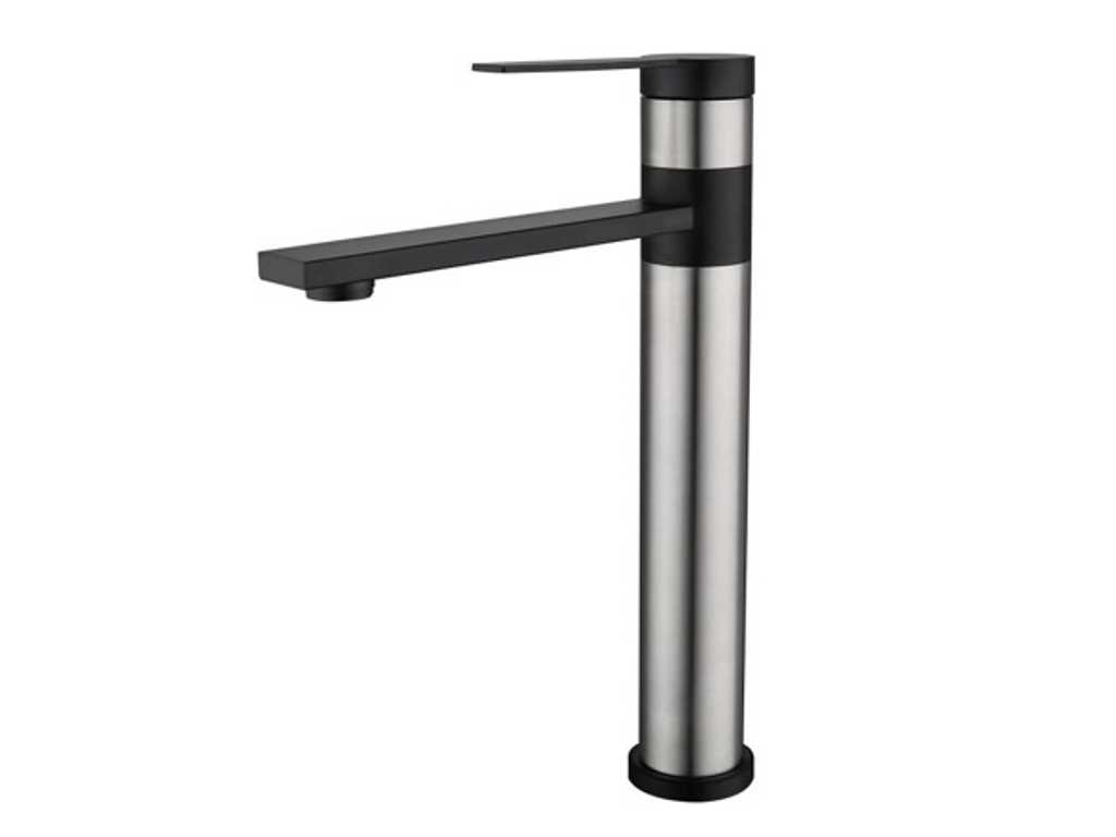 Klea - High - Design - Washbasin mixer tap High stainless steel-Matt black