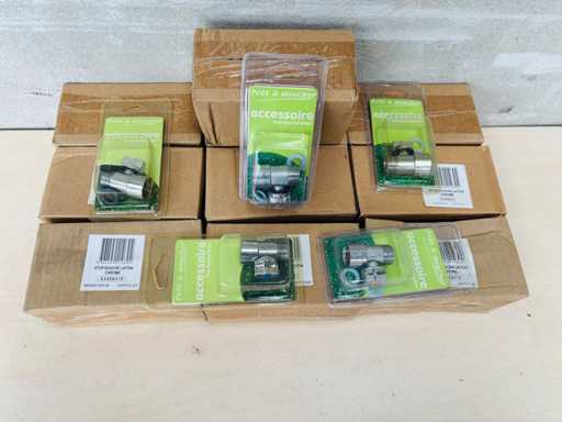 READY TO SHOWER (X30) - Verchroomde messing douchestop 