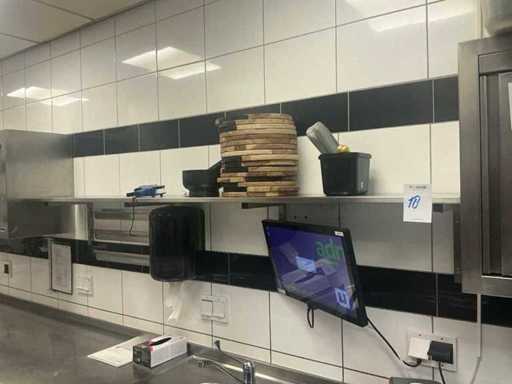 Stainless steel wall shelf various (4x)