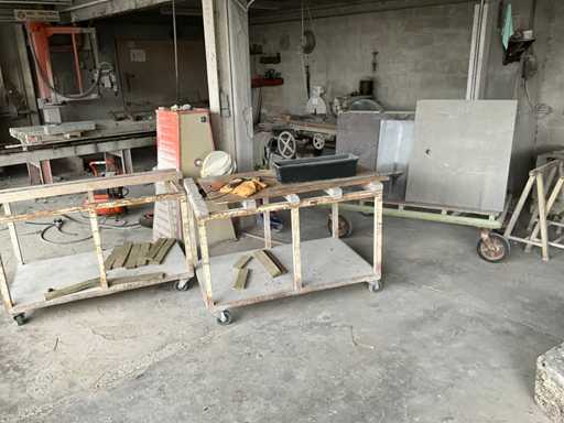 Metalen kar (3x) + 2 metalen schragen