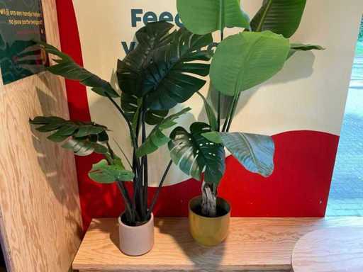 Diverse Kunststof kamerplanten (2x)