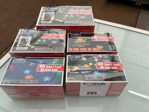 C.Star. Verschiedene LED-Weihnachtsbeleuchtungen. (5-fach)