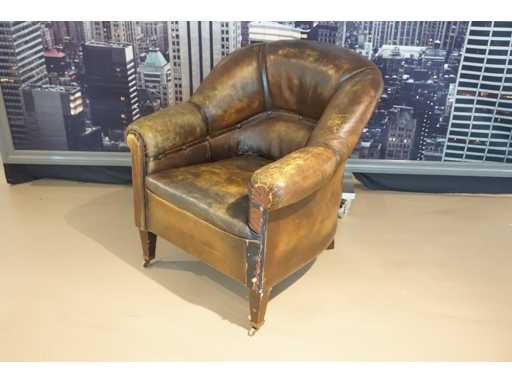Antique leather armchair