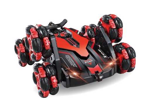 Gear2Play RC X-ROVER 6-wielige Stuntauto - Bestuurbare auto - RC auto - Verlichte koplampen - Incl. oplaadbare batterij