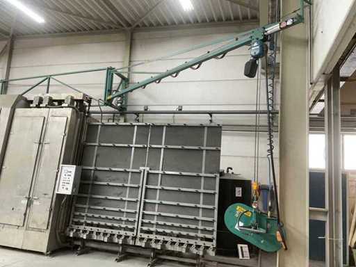 Macara cu foc Muyen VA115 pe structură de perete