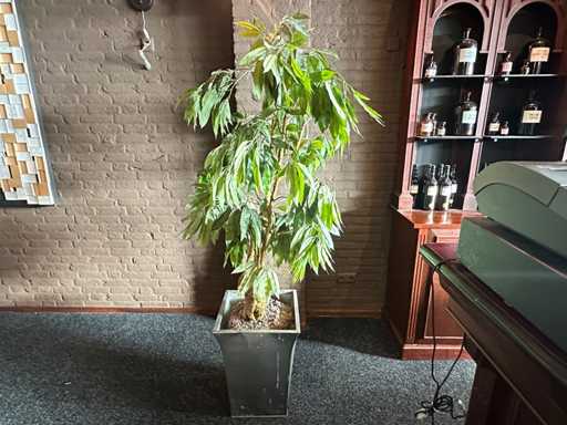 Kunstpflanze im Metallpflanzer