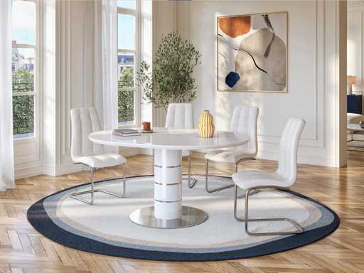 Set of 2 chairs - Imitation - White