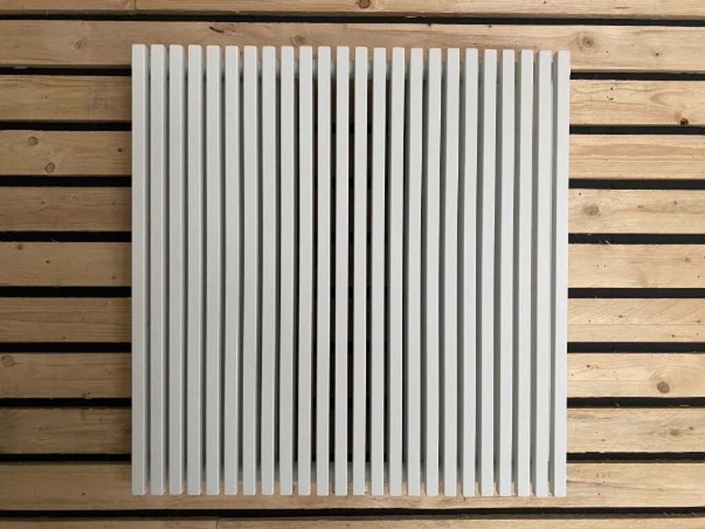1 x H900xW900 Radiateur design horizontal Blanc mat