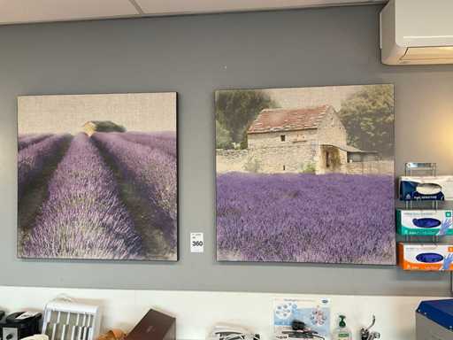 Canvas wanddecoratie (2x)