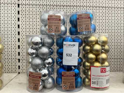 Party der Weihnachtskugeln.