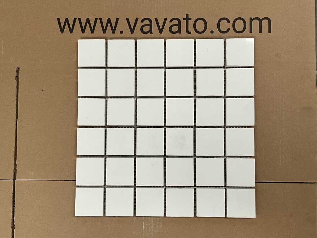 14,36 m² Bode 30x30 Blanc Pur poli mosaico 5x5