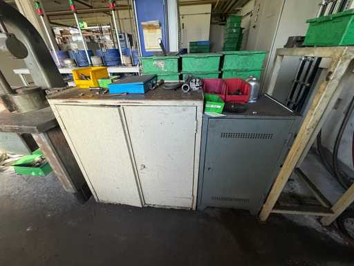   Posten Werkstattschränke mit Inhalt