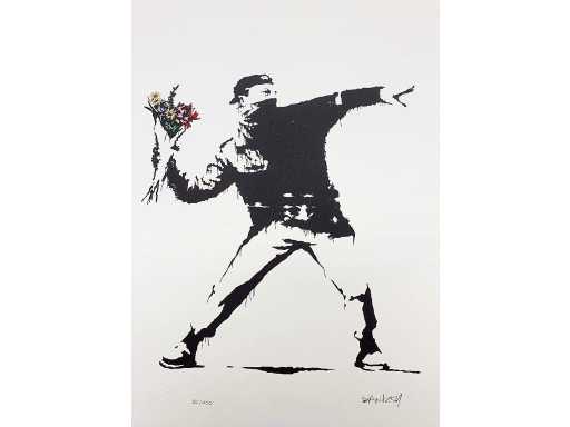 Banksy (Né en 1974), d'après - Love is in the air