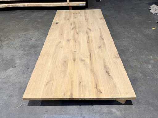 Eiken tafelblad 220 cm.