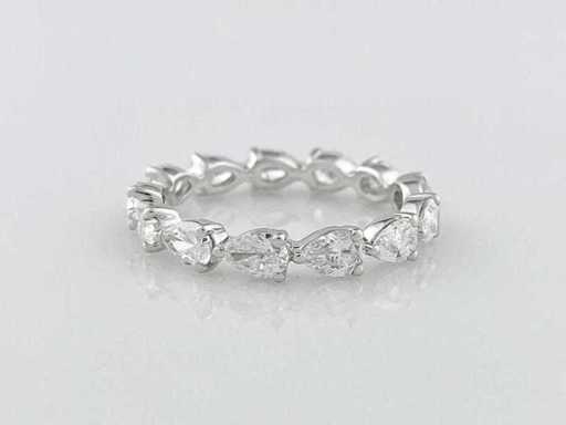 Perengeslepen Diamant Eeuwigheidsband 2,0 CTS Ring Geïnspireerd Door Taylor Swift