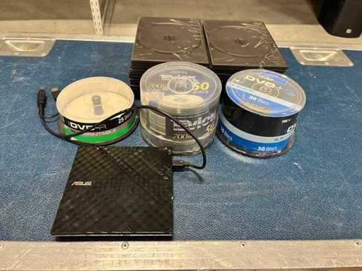 Lotto CD / DVD Blank / Custodie vuote + Disco esterno