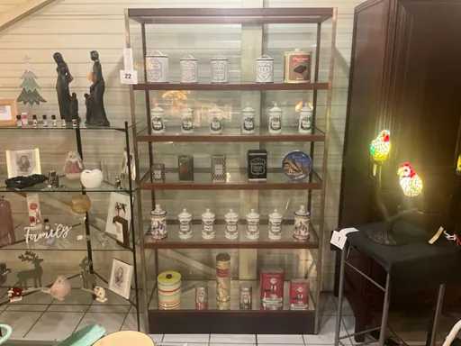 vintage en brocante apotheekpotten- bewaardozen/ potten