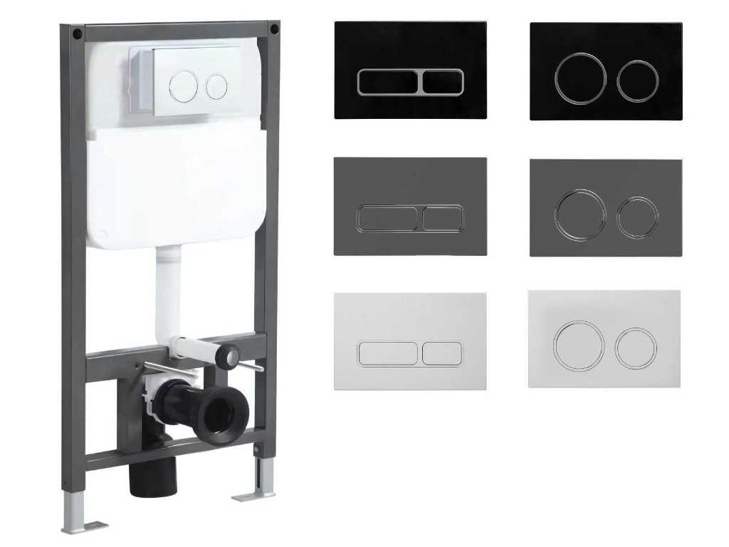 Dual flush concealed cistern with pressure control