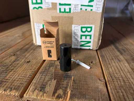 Support de câble Lot Creative Cables DCS01NER noir (mur/plafond) (60x)