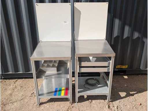 Tabellen met whiteboard (2x)