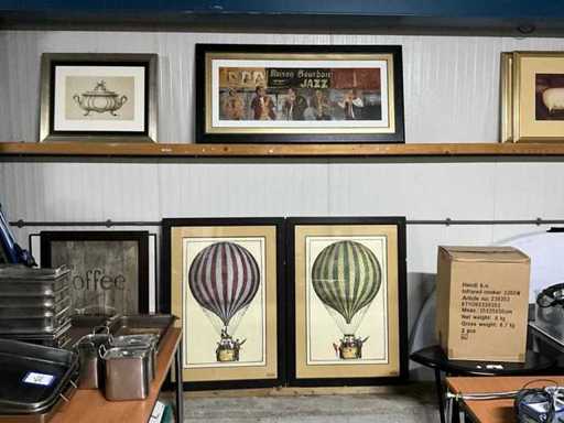 Wanddecoratie in lijst (3x)