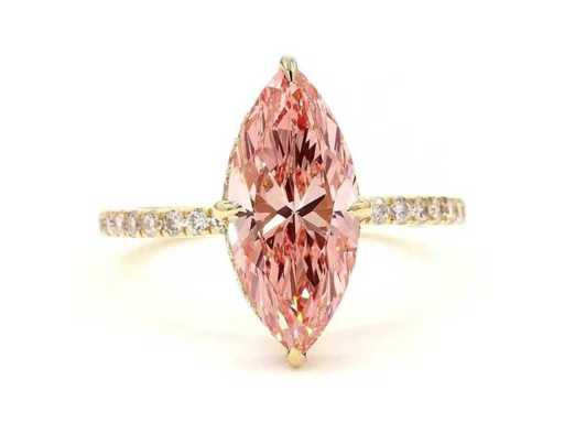 18 Karaat geelgouden ring met 3,51 ct. diamant