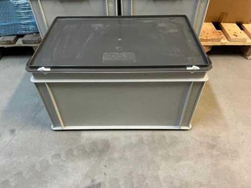 Partij E-line normbox 6432 met deksels 60x40x32cm (21x)
