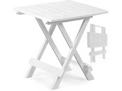  Inklapbare Tuintafel - 79x72x92 Cm - Wit