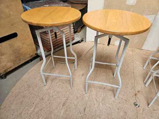 2x statafel wit/hout