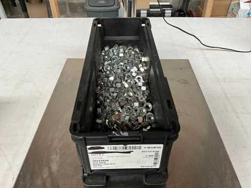 Würth 10.63kg Hex nut M10 in stackable box