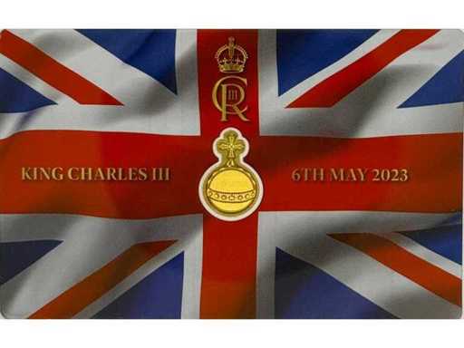 Goud 999 (1/1000 oz) – Koning Charles III "The New Monarch" – Chad 3000 Francs CFA – 2023