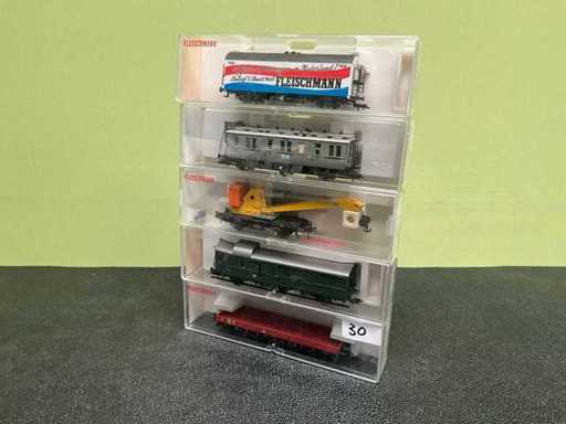 Fleischmann 5281 / 5019 / 5074 / 90 5320 / 86 5833 Wagon miniature (5x)