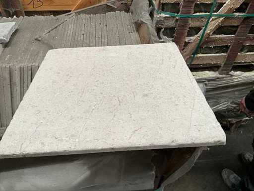 Turkey White Stone Natural Stone Garden Tile