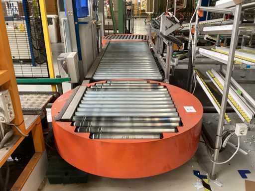 Roller conveyors with 2 swivel stations