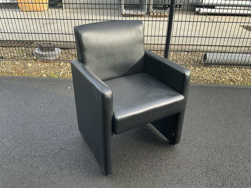 6x Chaise mobile en cuir artificiel