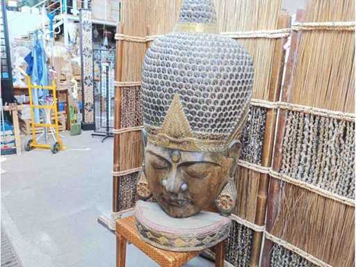 Hand carved teak head