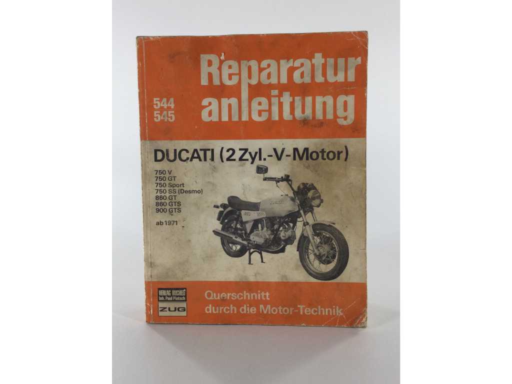 Ducati 2 cilindri-V-Manuale di riparazione del motore 544/545 /Libro a tema dell'auto