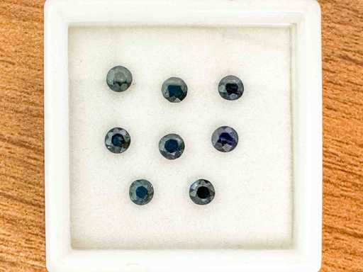 Safire rotunde 2,41 carate naturale