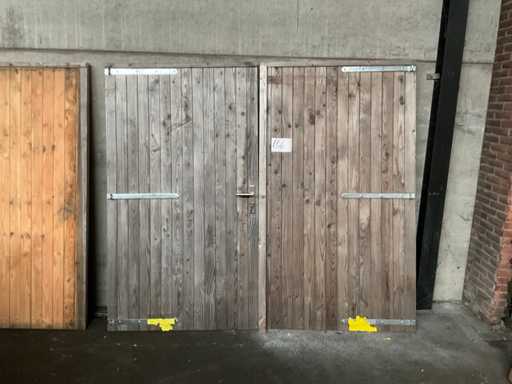 Douglasie Doppel-Außentür 240x210 cm