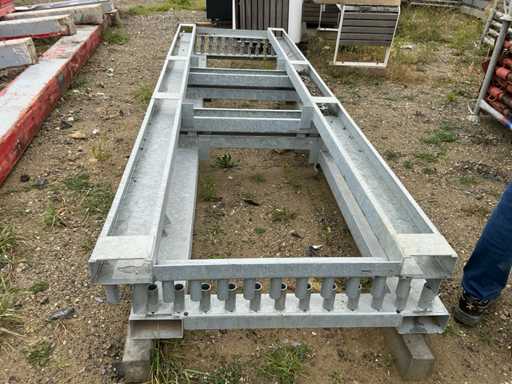 Galva transportpallet voor bouwhekken (2x)