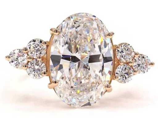 18 Karaat geelgouden ring met 5,62 ct. diamant
