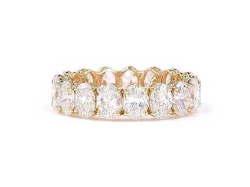 Inelul eternității din aur galben de 14 carate cu 5,50 ct. Diamond