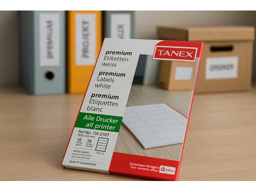 *NOI* etichete albe TANEX 192,5x39 mm, DIN A4 (469 pachete)