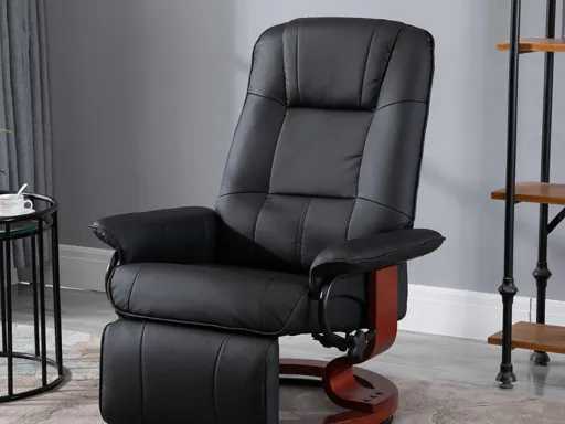 Fauteuil relax inclinable fauteuil de salon repose-pieds réglable pivotant 360°