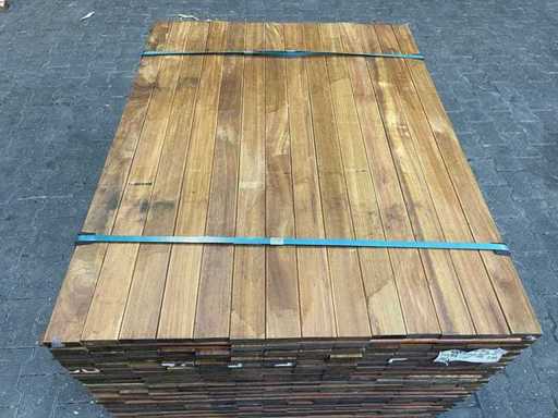 Guyana Ipé - Planed plank - 1250x70x21mm (308x)