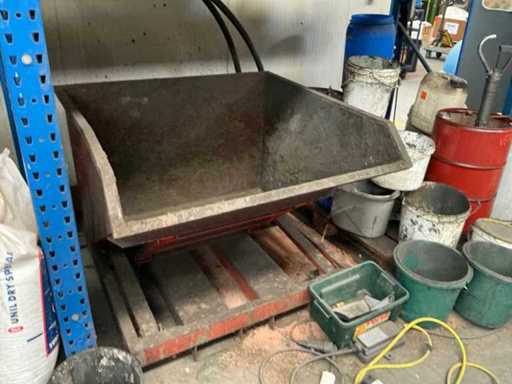 Plaatstalen kiepcontainer