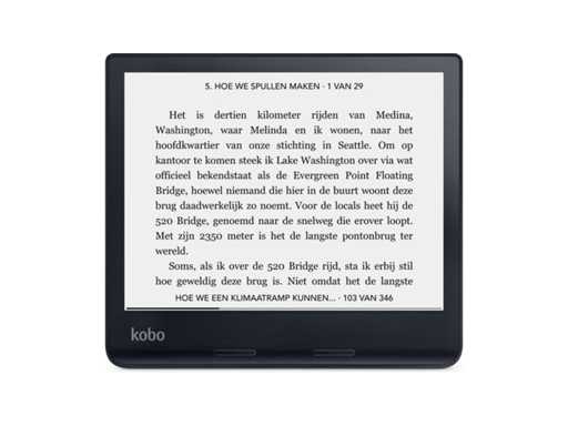 Kobo Sage - E-Reader - 8 inch - 32 GB - Audiobooks - Black