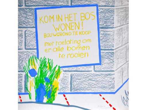 Roger Raveel - Kom in het bos wonen - litho